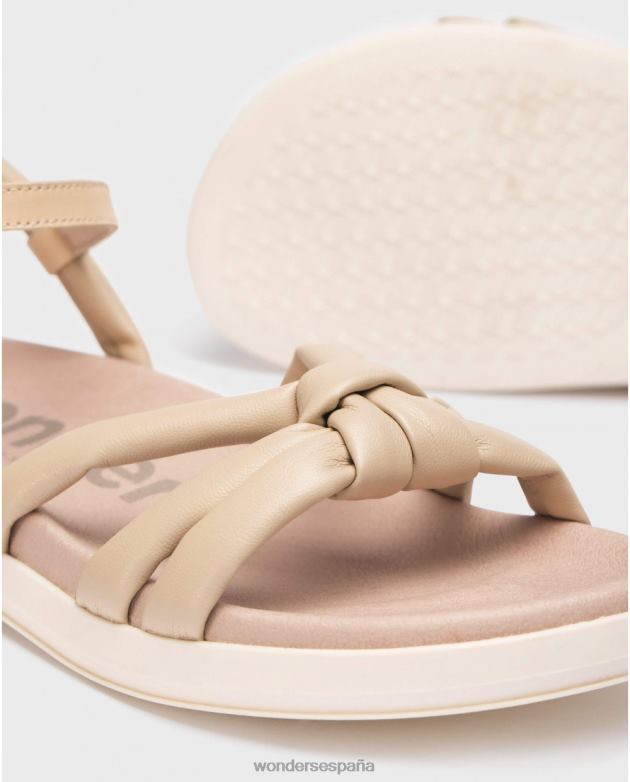 sandalia elsa beige natural mujer Wonders 40486121 calzado