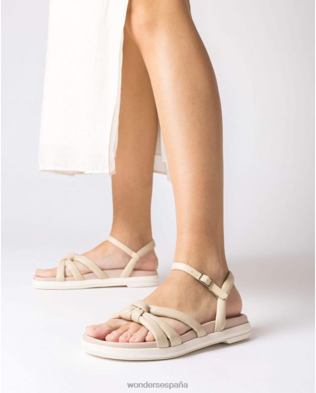 sandalia elsa beige natural mujer Wonders 40486121 calzado
