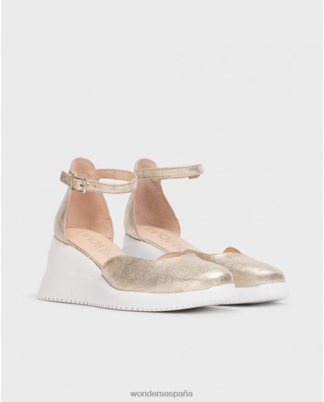 sandalia fenix oro platino mujer Wonders 4048611 calzado