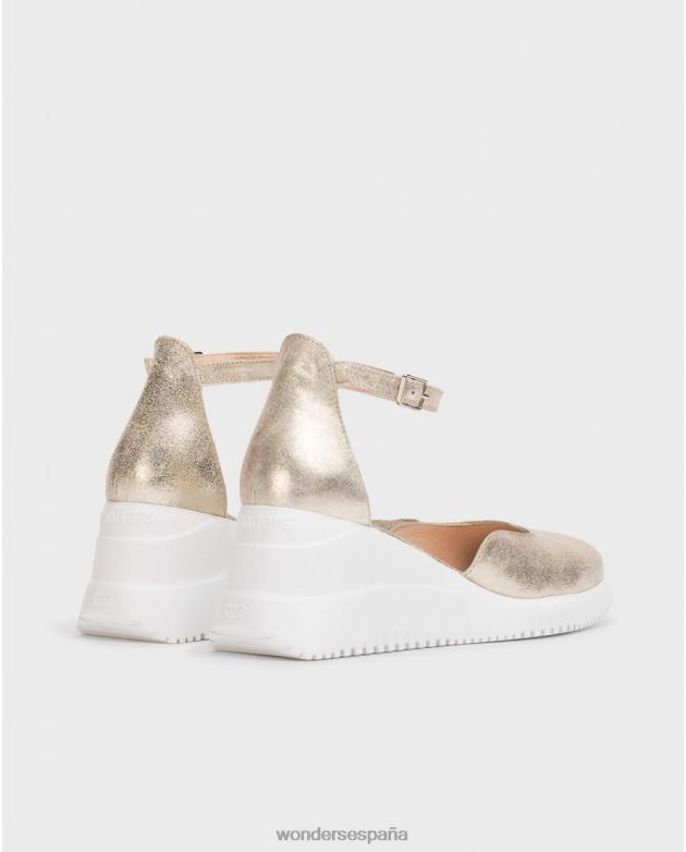 sandalia fenix oro platino mujer Wonders 4048611 calzado