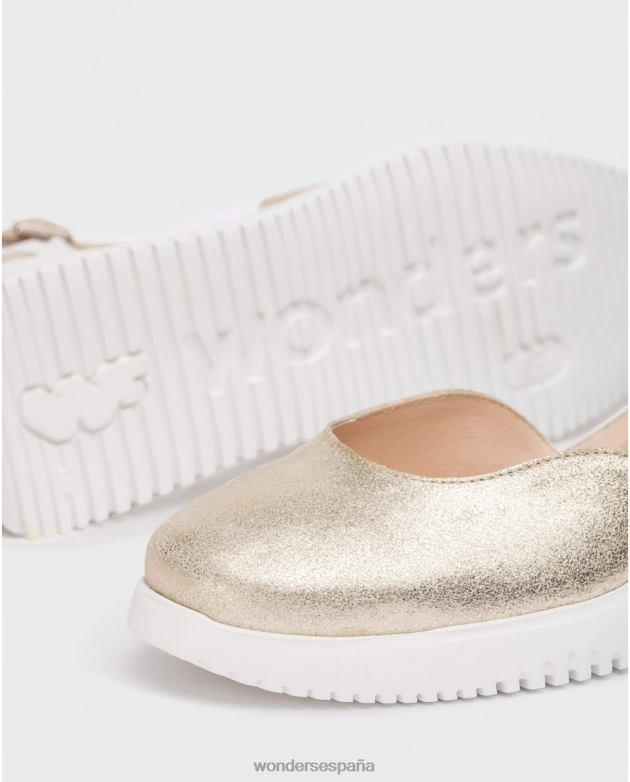 sandalia fenix oro platino mujer Wonders 4048611 calzado