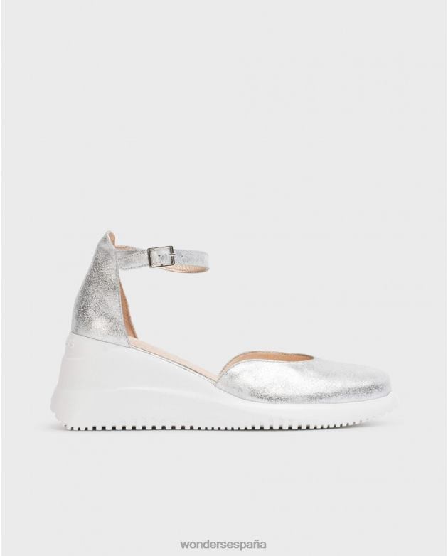 sandalia fenix plata plata mujer Wonders 4048610 calzado