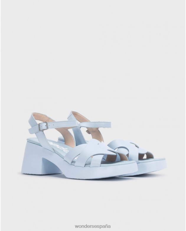 sandalia georgina azul mujer Wonders 40486162 calzado