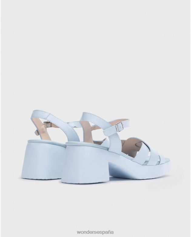 sandalia georgina azul mujer Wonders 40486162 calzado