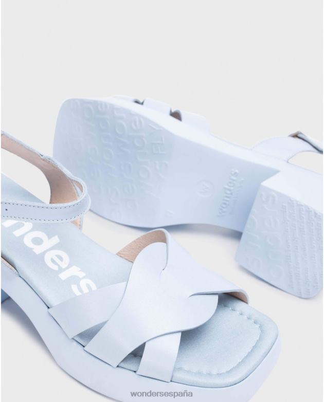 sandalia georgina azul mujer Wonders 40486162 calzado