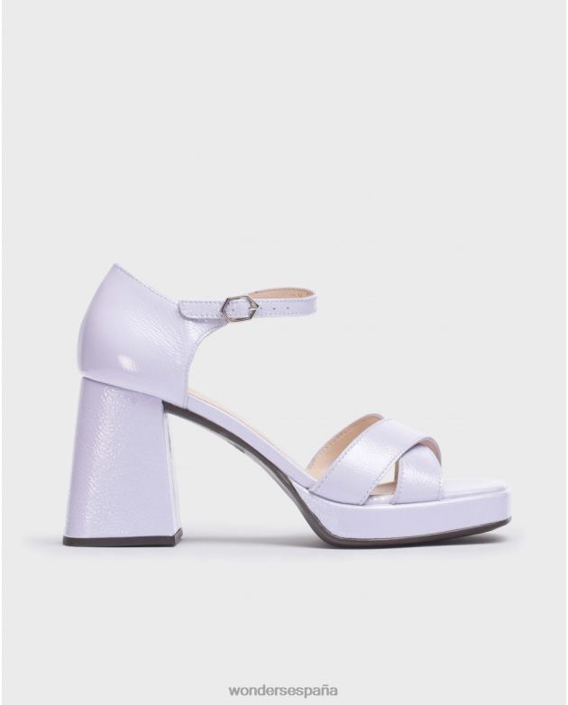 sandalia julia negro lavanda mujer Wonders 4048616 calzado