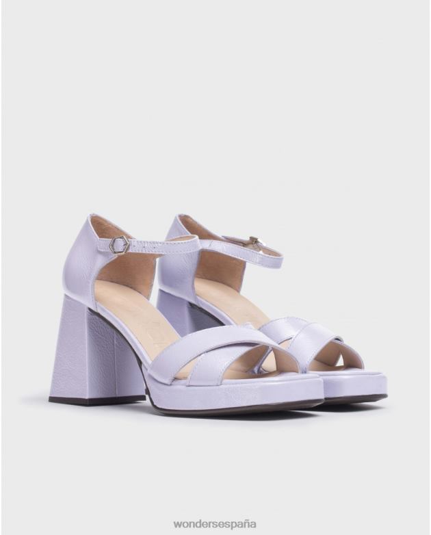 sandalia julia negro lavanda mujer Wonders 4048616 calzado