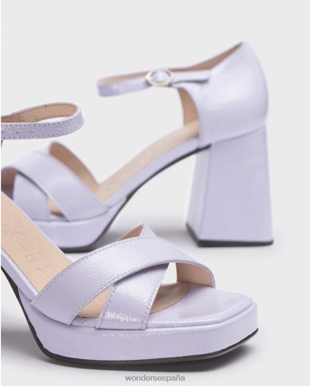 sandalia julia negro lavanda mujer Wonders 4048616 calzado