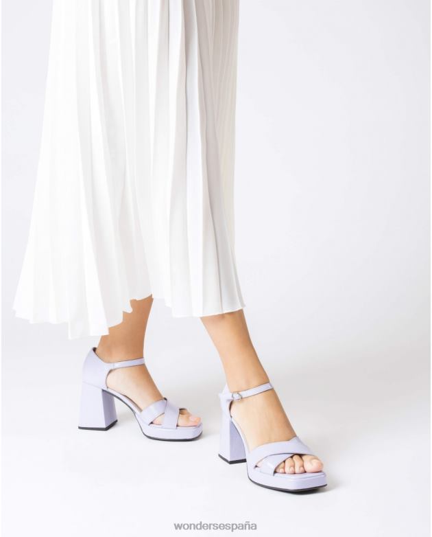 sandalia julia negro lavanda mujer Wonders 4048616 calzado