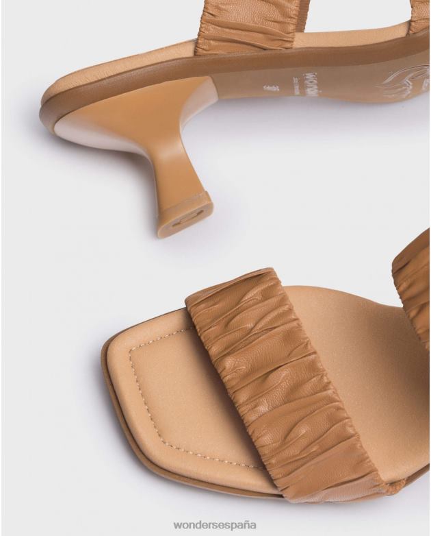sandalia laguna marrón camel mujer Wonders 40486319 calzado