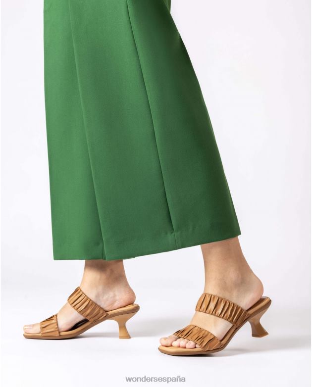 sandalia laguna marrón camel mujer Wonders 40486319 calzado