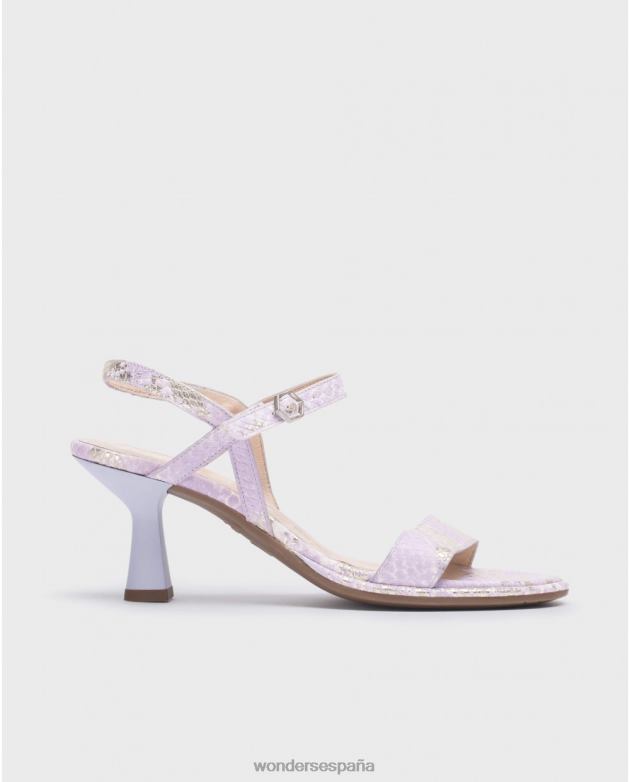 sandalia lavanda violeta coco mujer Wonders 4048665 calzado