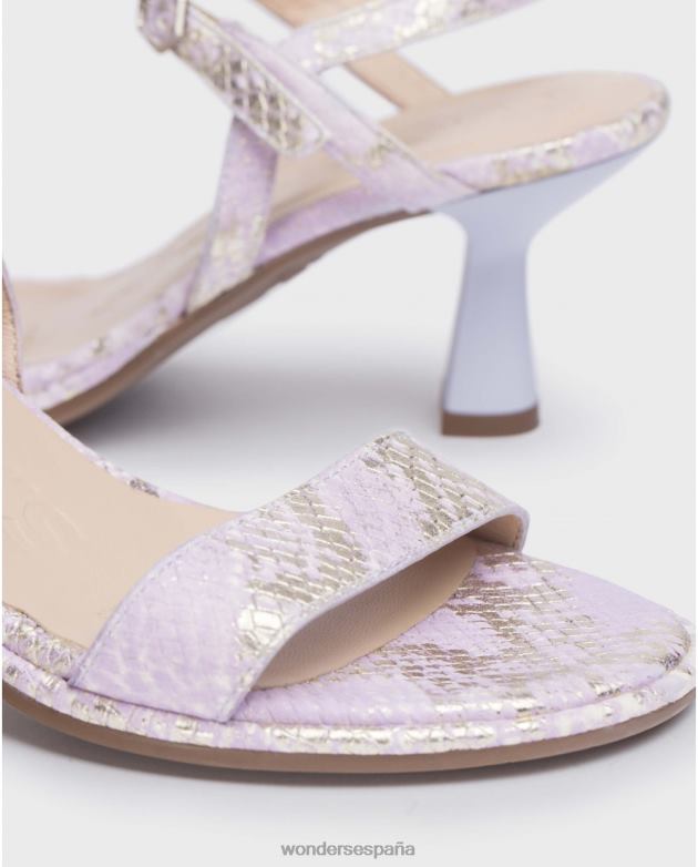 sandalia lavanda violeta coco mujer Wonders 4048665 calzado