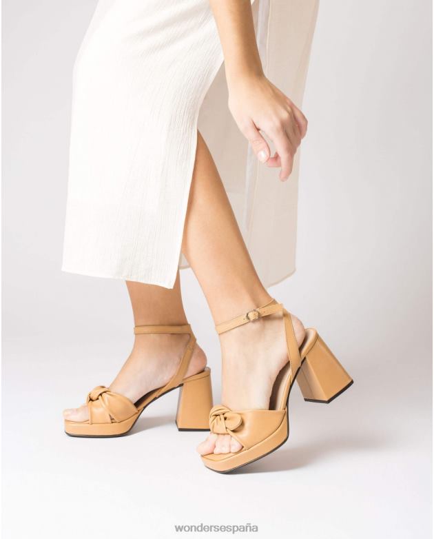 sandalia lexi negra arena mujer Wonders 4048673 calzado