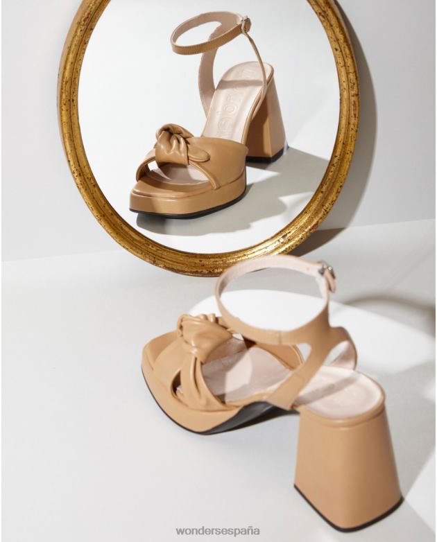 sandalia lexi negra arena mujer Wonders 4048673 calzado