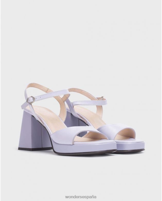 sandalia lexi negra lavanda mujer Wonders 40486111 calzado