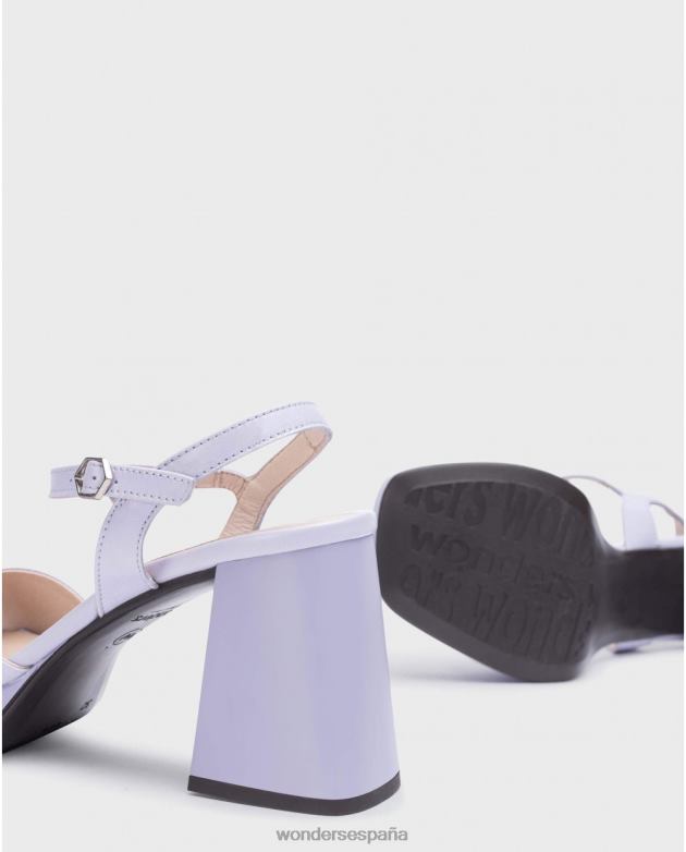 sandalia lexi negra lavanda mujer Wonders 40486111 calzado