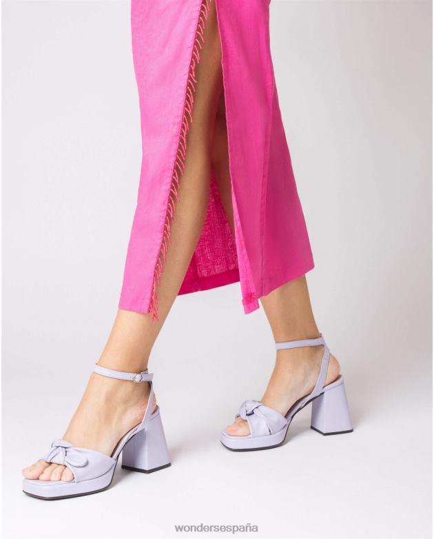 sandalia lexi negra lavanda mujer Wonders 4048671 calzado