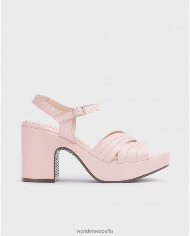sandalia lexi negra rosa mujer Wonders 40486118 calzado