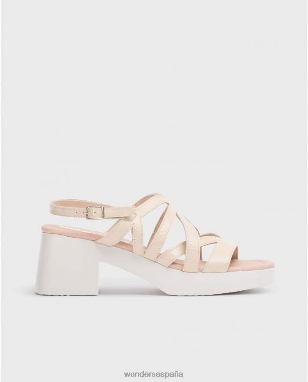 sandalia loreto beige natural mujer Wonders 40486166 calzado
