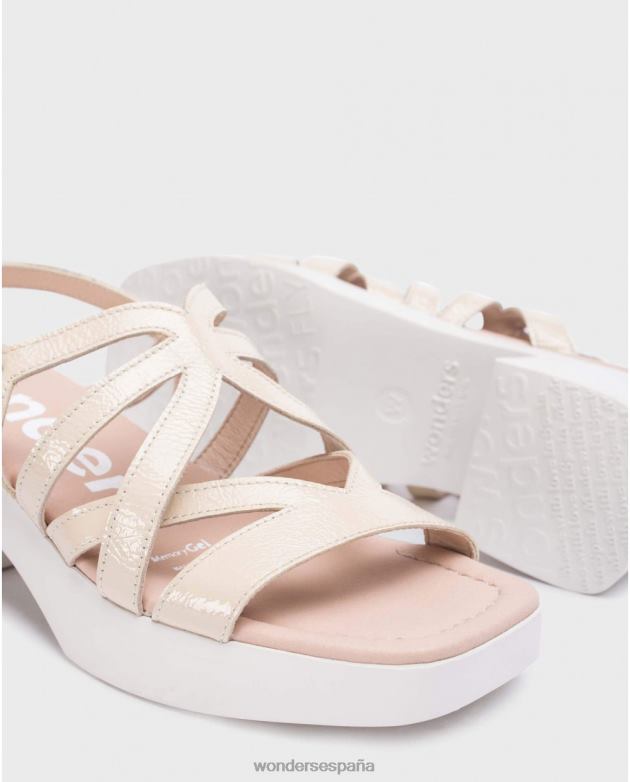 sandalia loreto beige natural mujer Wonders 40486166 calzado