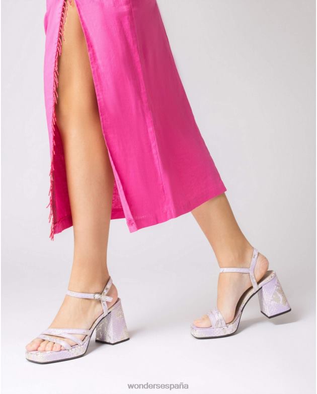 sandalia love violeta lavanda mujer Wonders 404863 calzado