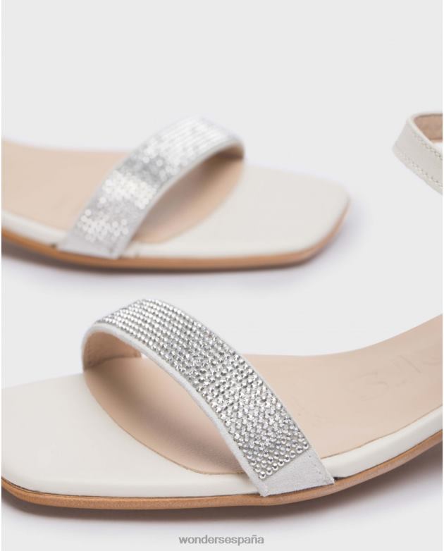 sandalia marian blanco/blanco roto mujer Wonders 4048630 calzado