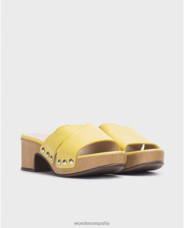 sandalia marta amarilla lima mujer Wonders 4048636 calzado
