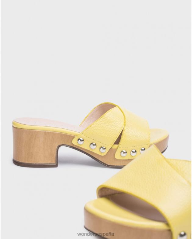 sandalia marta amarilla lima mujer Wonders 4048636 calzado