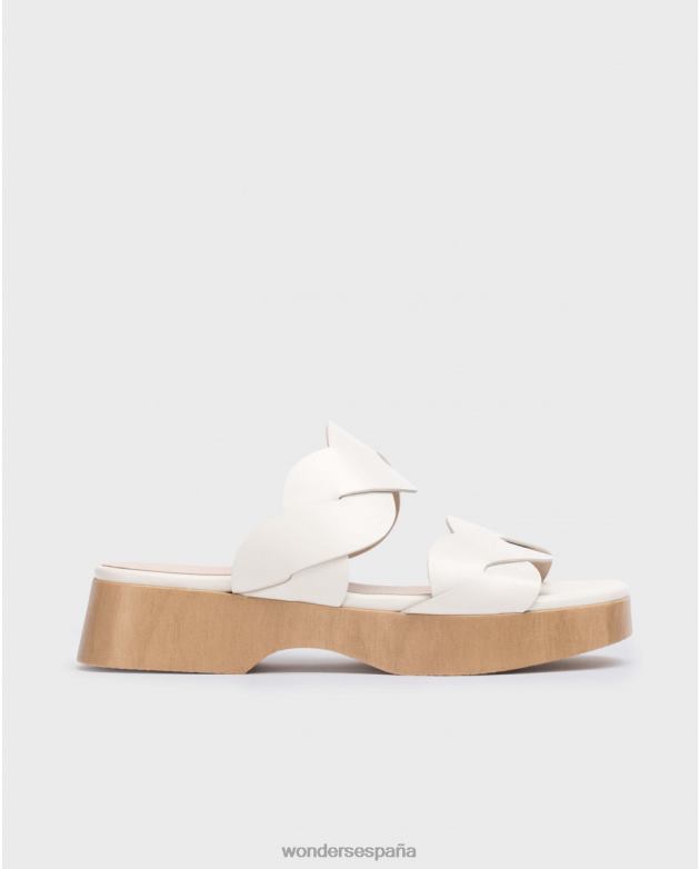 sandalia maui blanco roto mujer Wonders 40486209 calzado