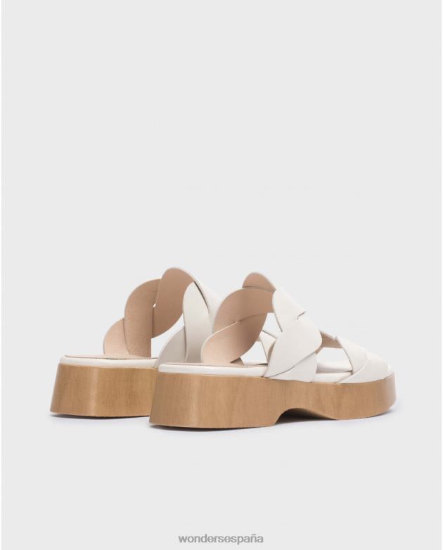 sandalia maui blanco roto mujer Wonders 40486209 calzado