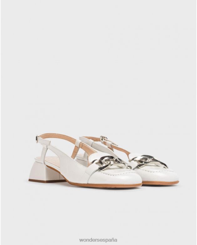 sandalia maxine blanco roto mujer Wonders 40486103 calzado