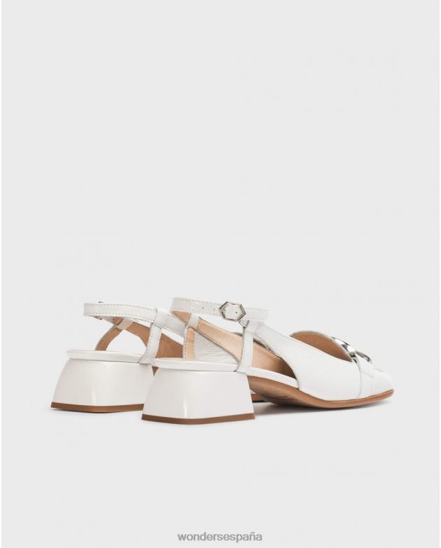 sandalia maxine blanco roto mujer Wonders 40486103 calzado