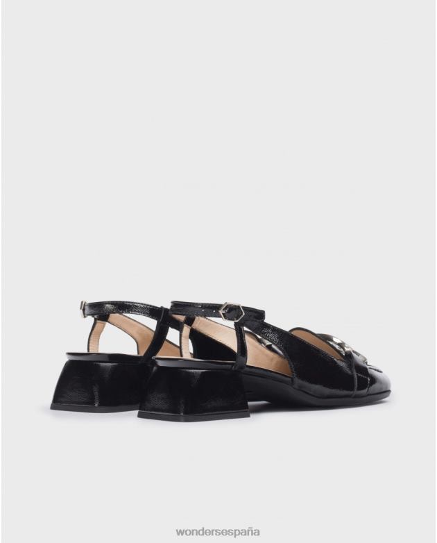 sandalia maxine negra mujer Wonders 40486102 calzado
