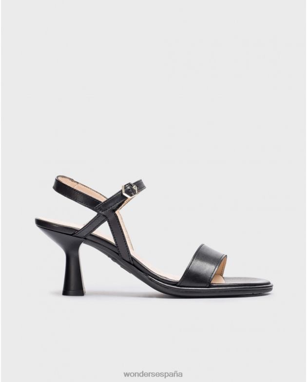 sandalia negra coco negro mujer Wonders 40486198 calzado