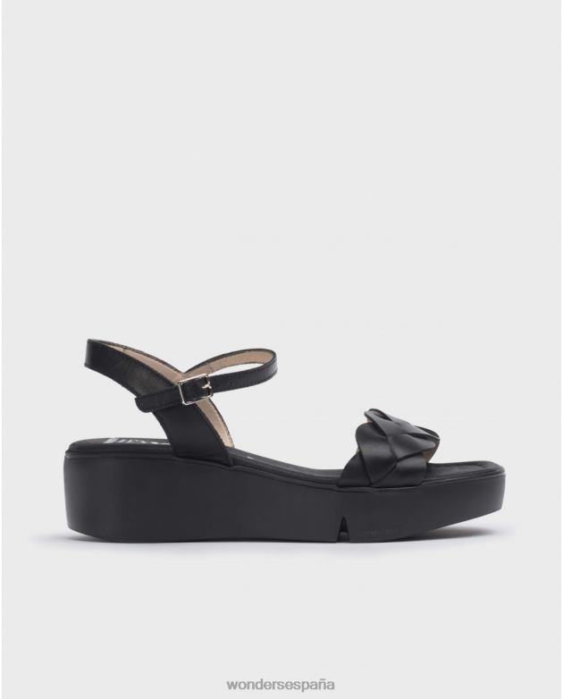 sandalia negra dita negra mujer Wonders 40486189 calzado