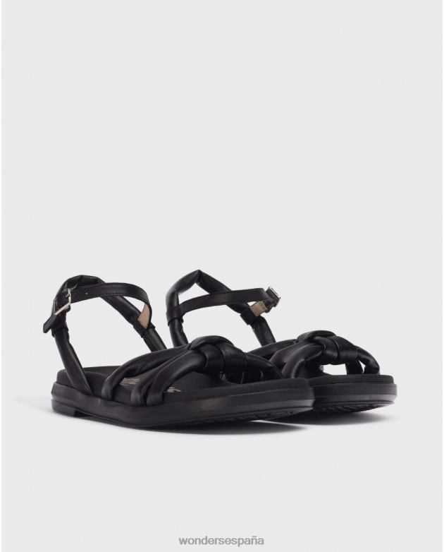 sandalia negra elsa negra mujer Wonders 40486122 calzado
