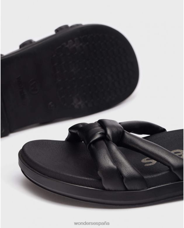 sandalia negra elsa negra mujer Wonders 40486122 calzado