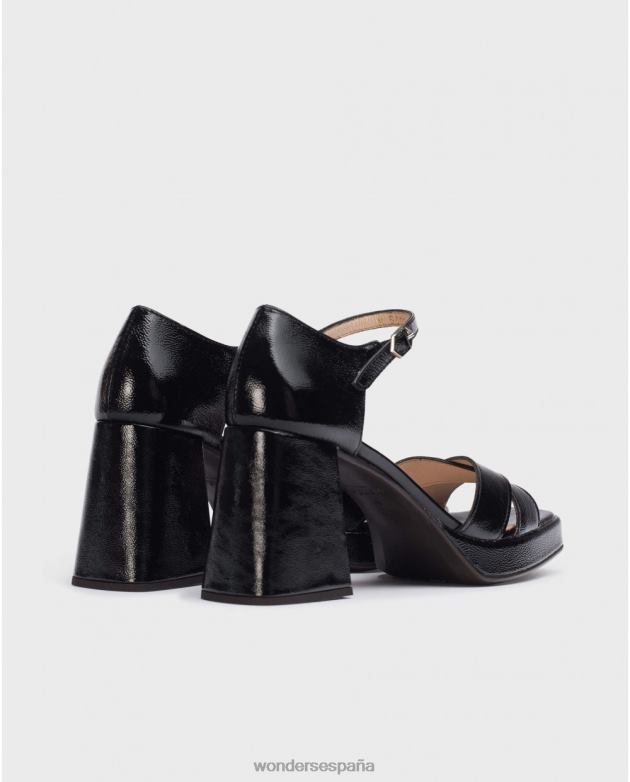 sandalia negra julia negra mujer Wonders 4048617 calzado