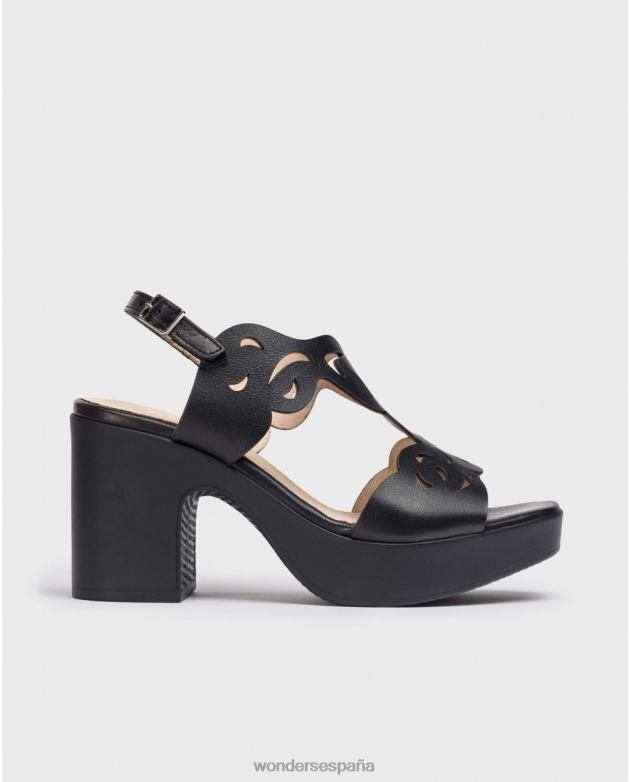 sandalia negra lexi negra mujer Wonders 40486283 calzado
