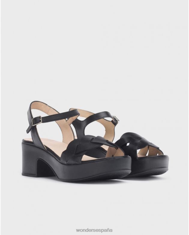 sandalia negra luna negra mujer Wonders 40486244 calzado