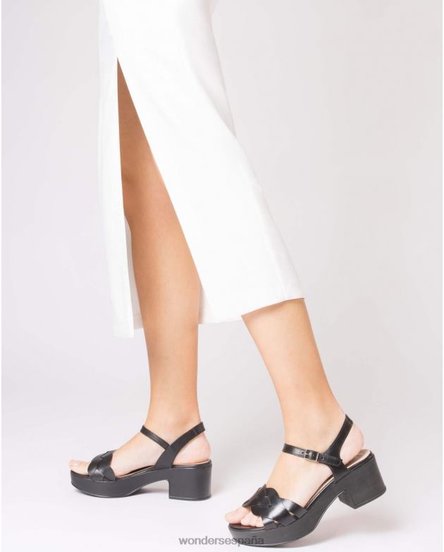 sandalia negra luna negra mujer Wonders 40486244 calzado