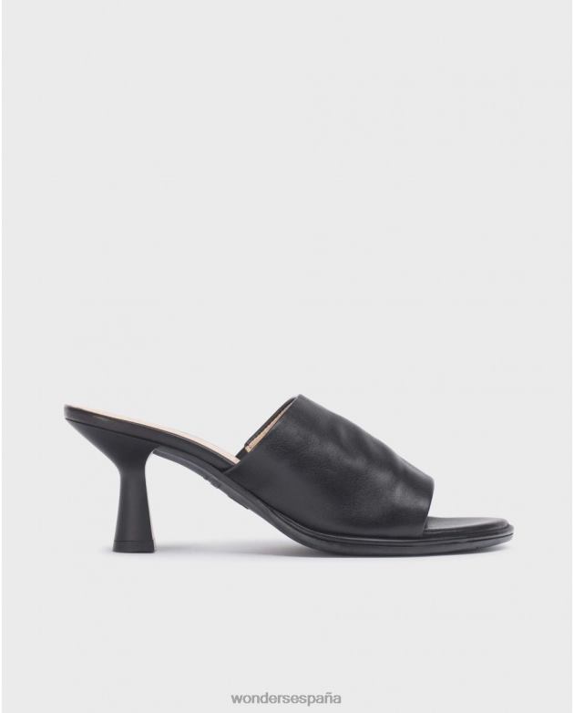 sandalia negra sharon negra mujer Wonders 4048627 calzado
