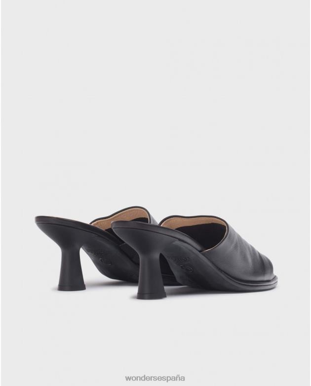 sandalia negra sharon negra mujer Wonders 4048627 calzado