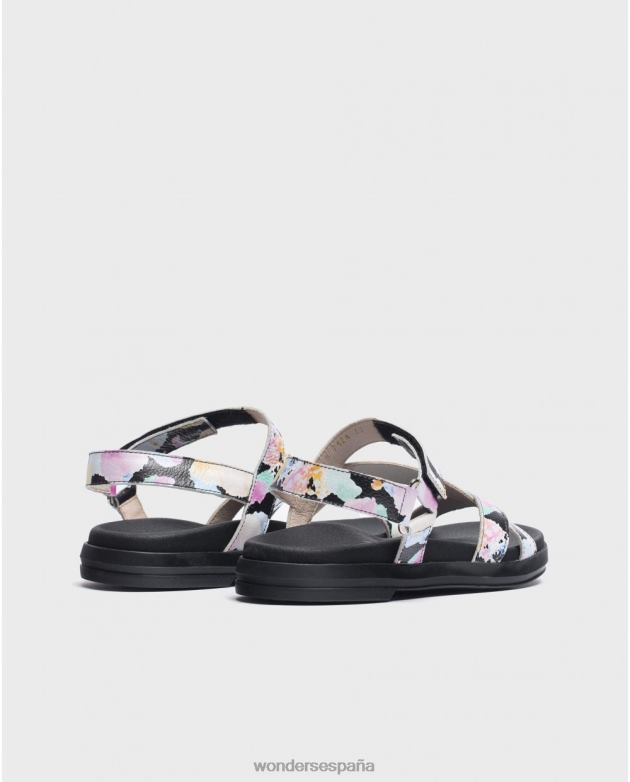 sandalia negra toni negra mujer Wonders 40486207 calzado