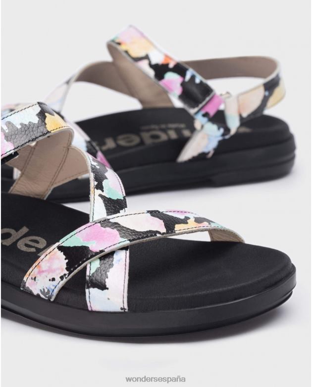 sandalia negra toni negra mujer Wonders 40486207 calzado