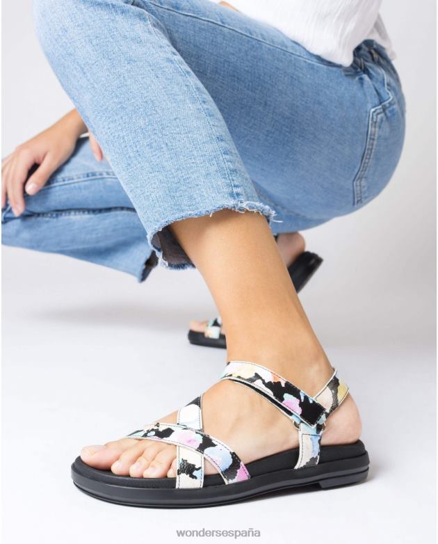 sandalia negra toni negra mujer Wonders 40486207 calzado