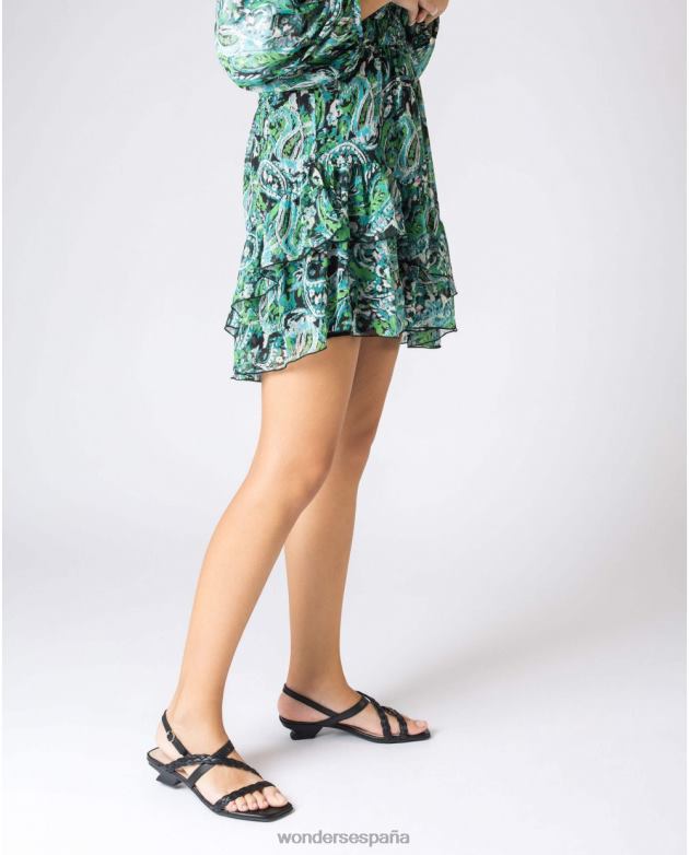 sandalia negro sol negro mujer Wonders 4048628 calzado