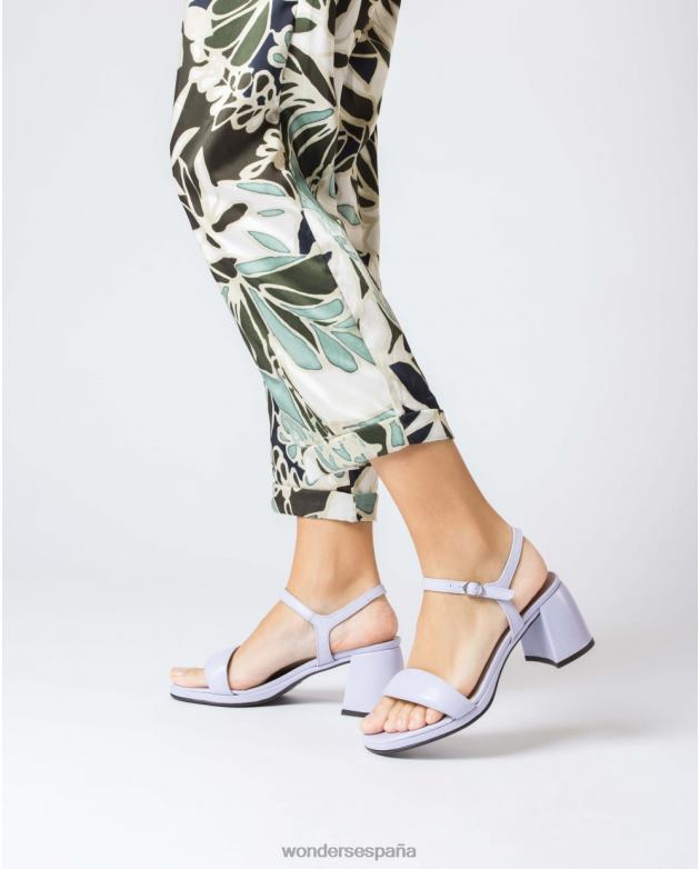 sandalia río lavanda violeta mujer Wonders 40486229 calzado