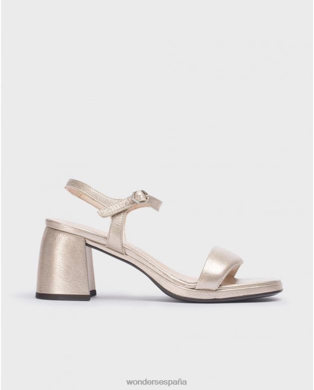 sandalia río platino oro mujer Wonders 4048660 calzado
